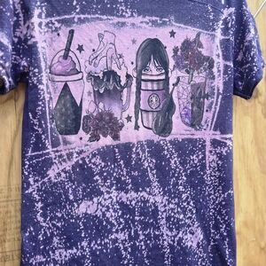 Wednesday Addams bleached graphic tee